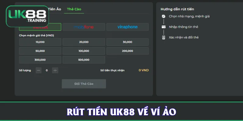 Rút tiền UK88 về ví ảo