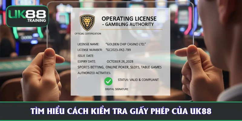 Tìm hiểu cách kiểm tra giấy phép của UK88